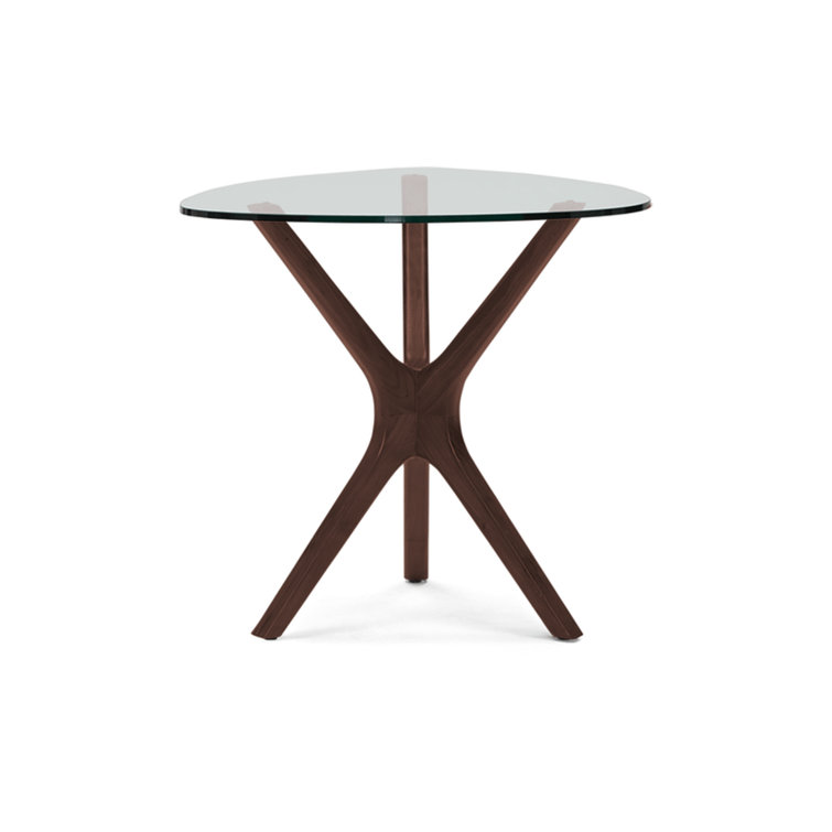 Tree Line Furniture Glass Pedestal End Table Wayfair Canada